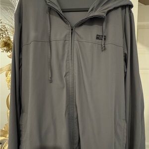 Travis Mathew sz XL Charcoal Windbreaker Hooded front zip Jacket